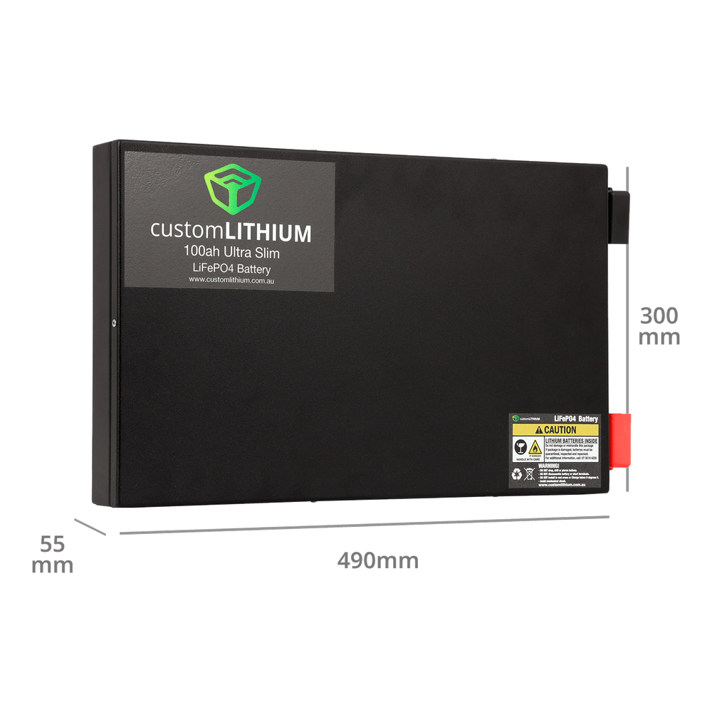 Custom Lithium Ultra Slim 100Ah Battery